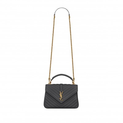 YSL COLLEGE MEDIUM IN QUILTED LEATHER 392737130719 (24*17*6.5cm)